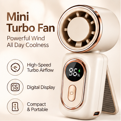 🎒 VEYRASY® Pocket Mini Turbo Fan with LED Digital Display