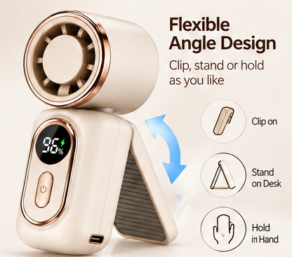 🎒 VEYRASY® Pocket Mini Turbo Fan with LED Digital Display