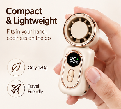 🎒 VEYRASY® Pocket Mini Turbo Fan with LED Digital Display