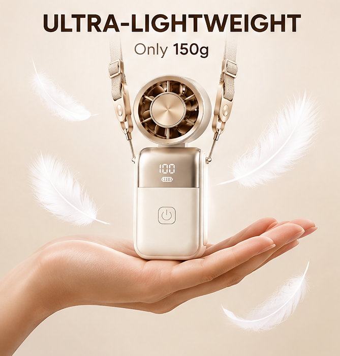 📱 VEYRASY® Ultra-Light 150g Hands-Free Wearable Neck Fan