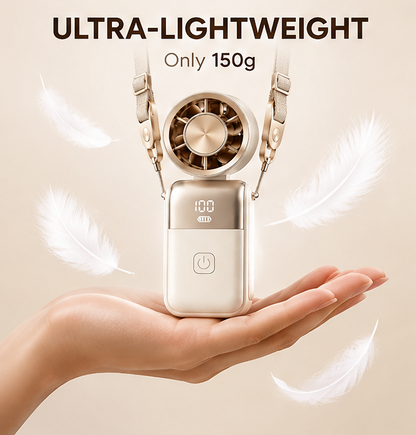 📱 VEYRASY® Ultra-Light 150g Hands-Free Wearable Neck Fan