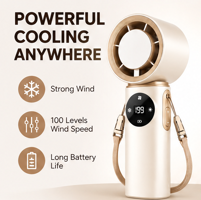 ⚡ VEYRASY® Handheld Turbo Cooling Fan