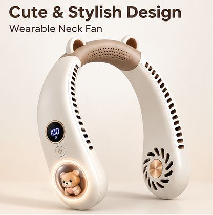 🐻 VEYRASY® Cute Bear Portable Neck Fan
