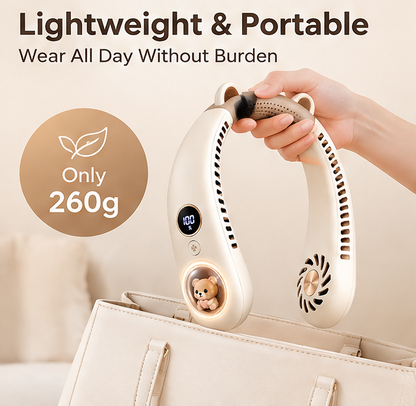 🐻 VEYRASY® Cute Bear Portable Neck Fan