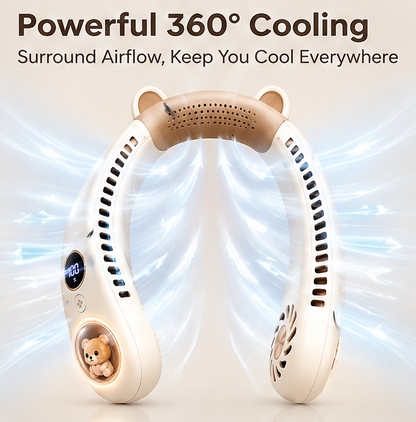 🐻 VEYRASY® Cute Bear Portable Neck Fan