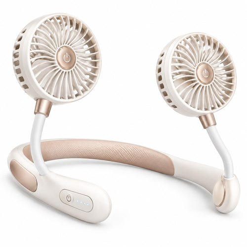 ❄️ VEYRASY® 360° Flexible Dual-Head Portable Neck Fan