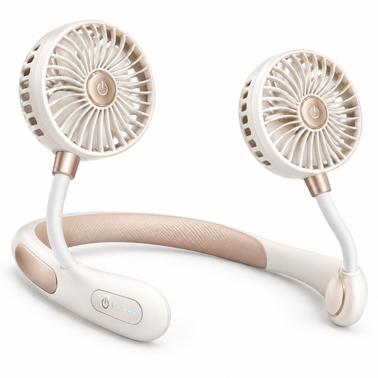 ❄️ VEYRASY® 360° Flexible Dual-Head Portable Neck Fan